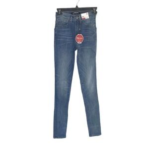 Express High Rise Denim Jeans Legging Sz 00 long denim perfect